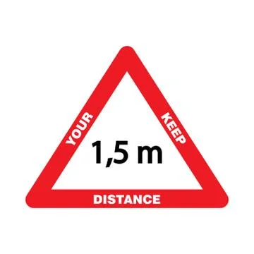Keep distance sign. Please keep your distance. Stock Illustration