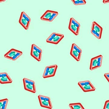 Keep dry product label warning isometric icon seamless pattern Stock Illustration