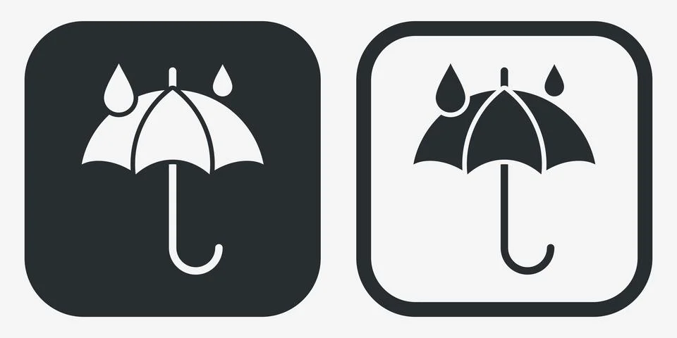 Keep Dry. Protect from Moisture. Packaging Symbol. Sign and Label Indicatin.. Stock Illustration