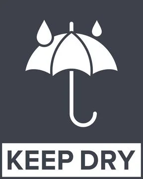 Keep Dry. Protect from Moisture. Packaging Symbol. Sign and Label Indicatin.. Stock Illustration