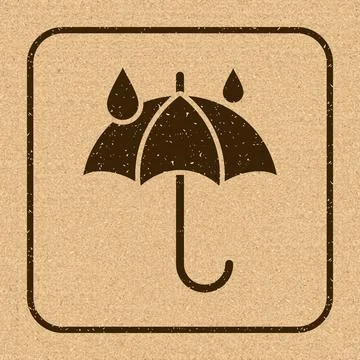 Keep Dry. Protect from Moisture. Packaging Symbol. Sign and Label Indicatin.. Stock Illustration