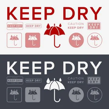 Keep Dry. Protect from Moisture. Packaging Symbol. Sign and Label Indicatin.. Stock Illustration