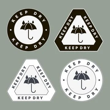 Keep Dry. Protect from Moisture. Packaging Symbol. Sign and Label Indicatin.. Stock Illustration