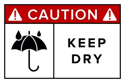 Keep Dry. Protect from Moisture. Packaging Symbol. Sign and Label Indicatin.. Stock Illustration