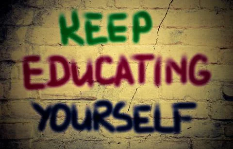Keep educating yourself concept Stock Illustration