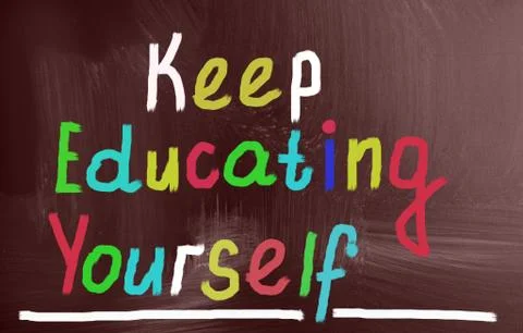 Keep educating yourself concept Stock Illustration