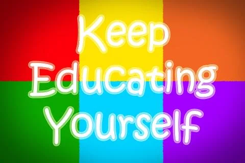 Keep educating yourself concept Stock Illustration
