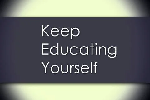 Keep Educating Yourself (KEY) - business concept with text Stockillustratie