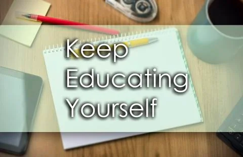 Keep Educating Yourself (KEY) -  business concept with text Stockillustratie