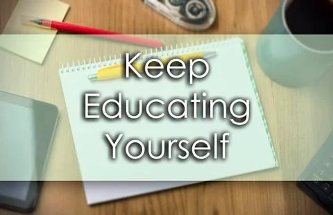 Keep Educating Yourself (KEY) -  business concept with text Stock Illustration