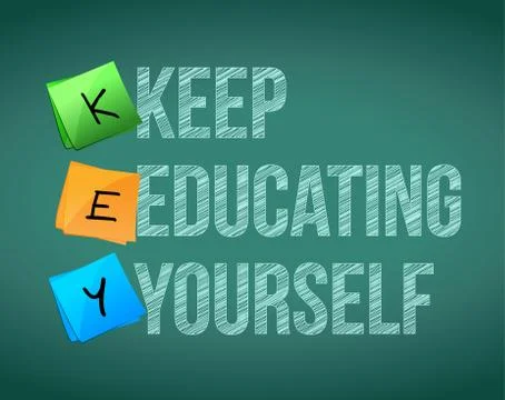 Keep education yourself illustration design Stock Illustration