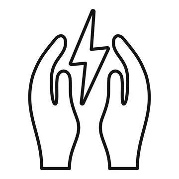 Keep energy icon outline vector. Smart consumption Stock Illustration