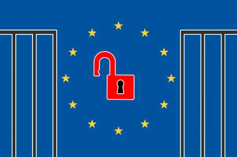 Keep Europe Open Stock Illustration