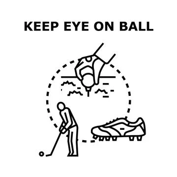 Keep eye on ball concept vector illustration Stock Illustration