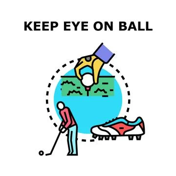 Keep eye on ball concept vector illustration Stock Illustration
