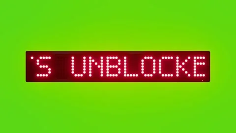 KEEP FIRE EXITS UNBLOCKED AT ALL TIMES Scrolling Red Dot Matrix LED Text Stock Footage 317365671