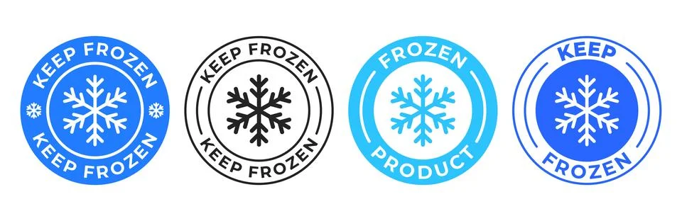 Keep frozen label. Keep refrigerated vector illustration. Stay cold freezer.. Stock Illustration
