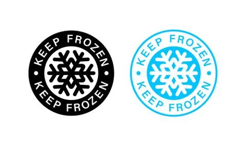 Keep frozen label. Vector on isolated white background. EPS 10 Illustrazione stock
