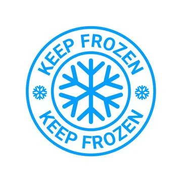 Keep frozen vector logo illustration. Frozen product label badge pictogram Stock Illustration
