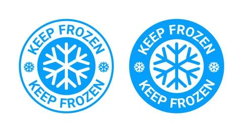 Keep frozen vector logo illustration. Frozen product label badge pictogram Stock Illustration