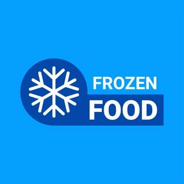 Keep frozen vector logo illustration. Frozen product label badge pictogram Stock Illustration