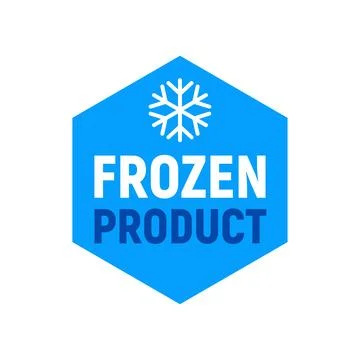 Keep frozen vector logo illustration. Frozen product label badge pictogram Stock Illustration