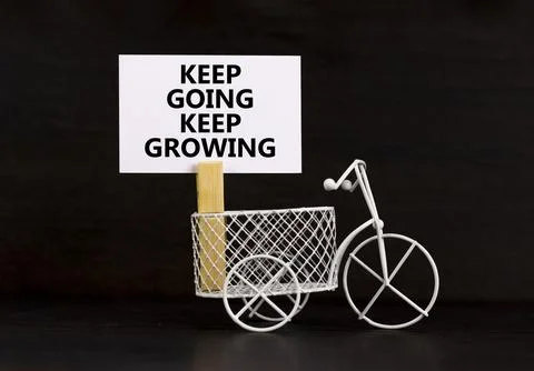 Keep going and growing symbol. Concept words phrase Keep going keep growing.. 스톡 사진