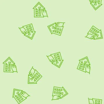 Keep going arrow succes challenge line seamless pattern Illustrazione stock