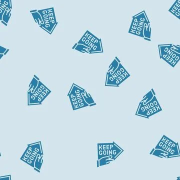 Keep going arrow succes challenge glyph seamless pattern Stock Illustration