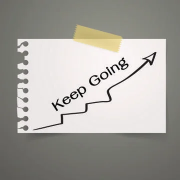 Keep going note Stock Illustration