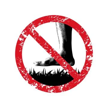 Keep Off the Grass background. Stock Illustration