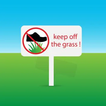 Keep off the grass Stock Illustration