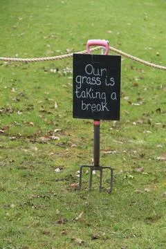 Keep off the Grass. Stock Photos