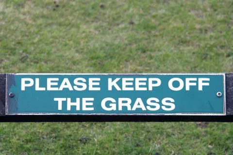 Keep off the grass sign Stock Photos