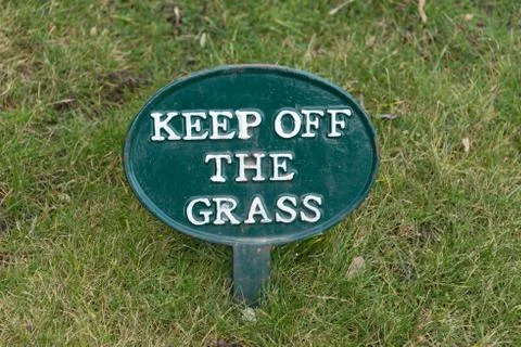 Keep Off The Grass Sign Stock Photos
