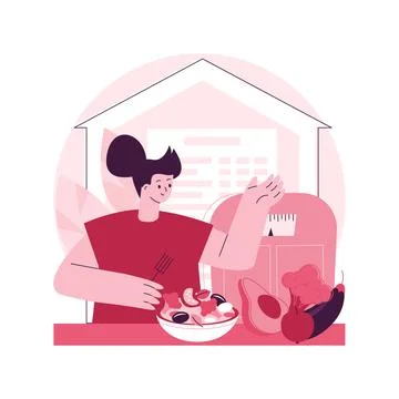 Keep a healthy diet abstract concept vector illustration. Stock Illustration