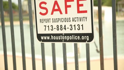 Keep Houston Safe Sign Stock Footage 89287881
