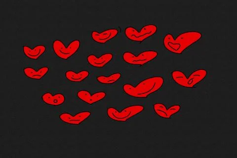 Keep icons smiley  ,stylized comic book style humorist drawings Stock Illustration