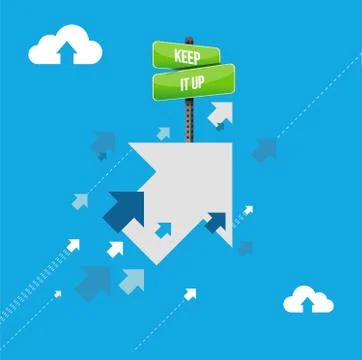 Keep it up concept illustration design Illustrazione stock