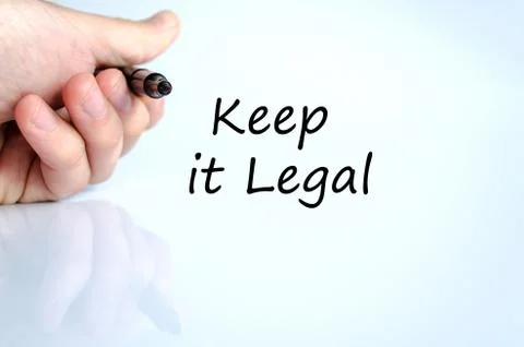 Keep it legal text concept Stock Photos