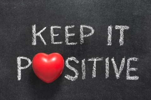 Keep it positive heart Stock Photos