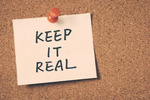 Keep it real Stock Photos