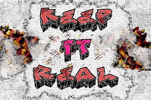 Keep it real. Vector illustration Stock Illustration