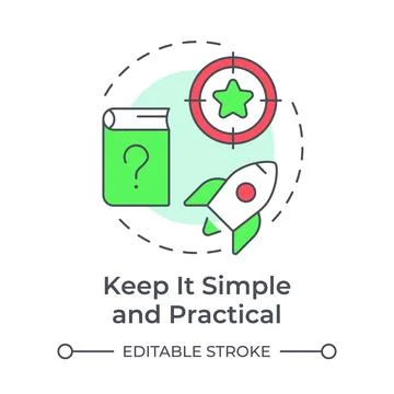 Keep it simple and practical multi color concept icon Stock Illustration