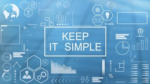 Keep it Simple, Animated Typography Stock Footage 116421543