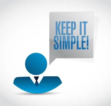 Keep it simple avatar sign illustration Stock Illustration