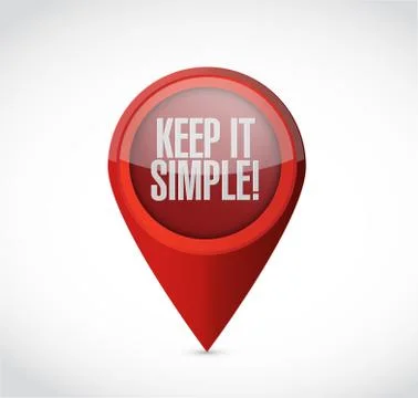 Keep it simple board sign illustration Stock Illustration