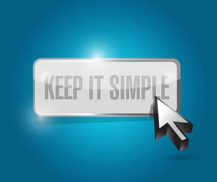 Keep it simple button sign illustration Stock Illustration