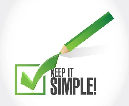 Keep it simple check mark sign Stock Illustration