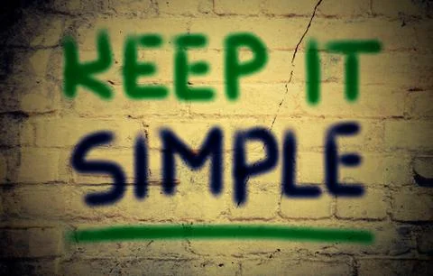 Keep it simple concept Stock Illustration